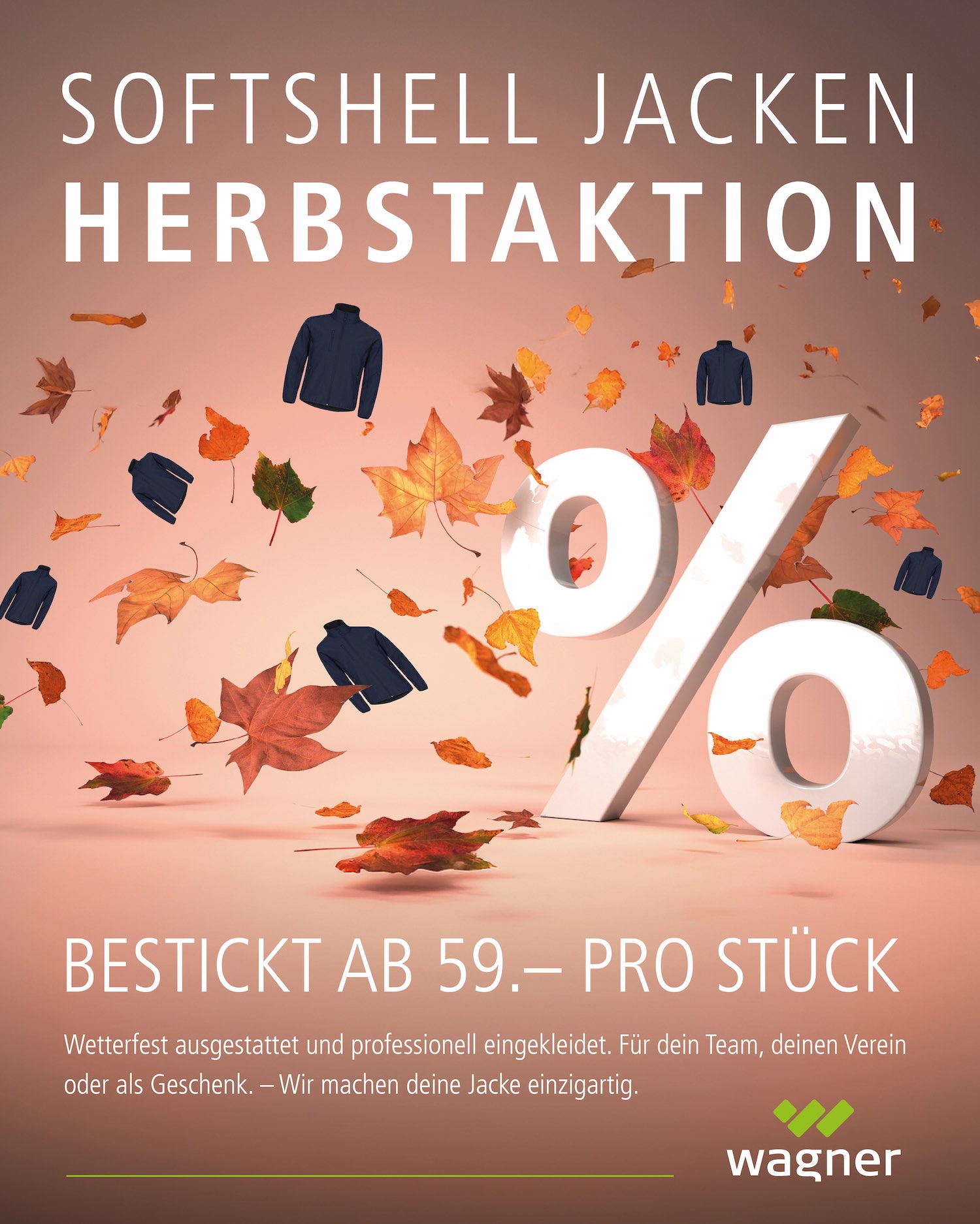 Herbstaktion Softshell-Jacke bestickt