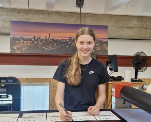 Kim Stirnimann, neue Lernende Werbetechnikerin EFZ